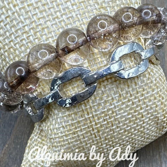 Chunky Silver statement curb link oversized cuff bangle bracelet/Biker/western - Picture 2 of 5